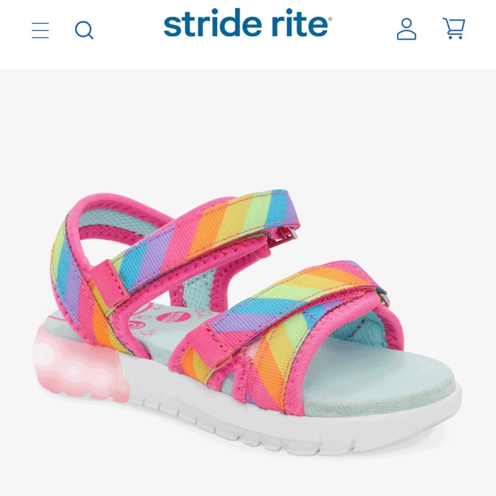 Stride Rite light up sandals? Size 7 toddler. EUC